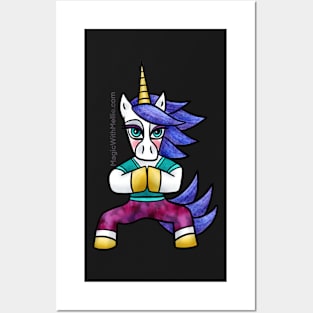 Yoga Squat Unicorn - Original Illustration Posters and Art